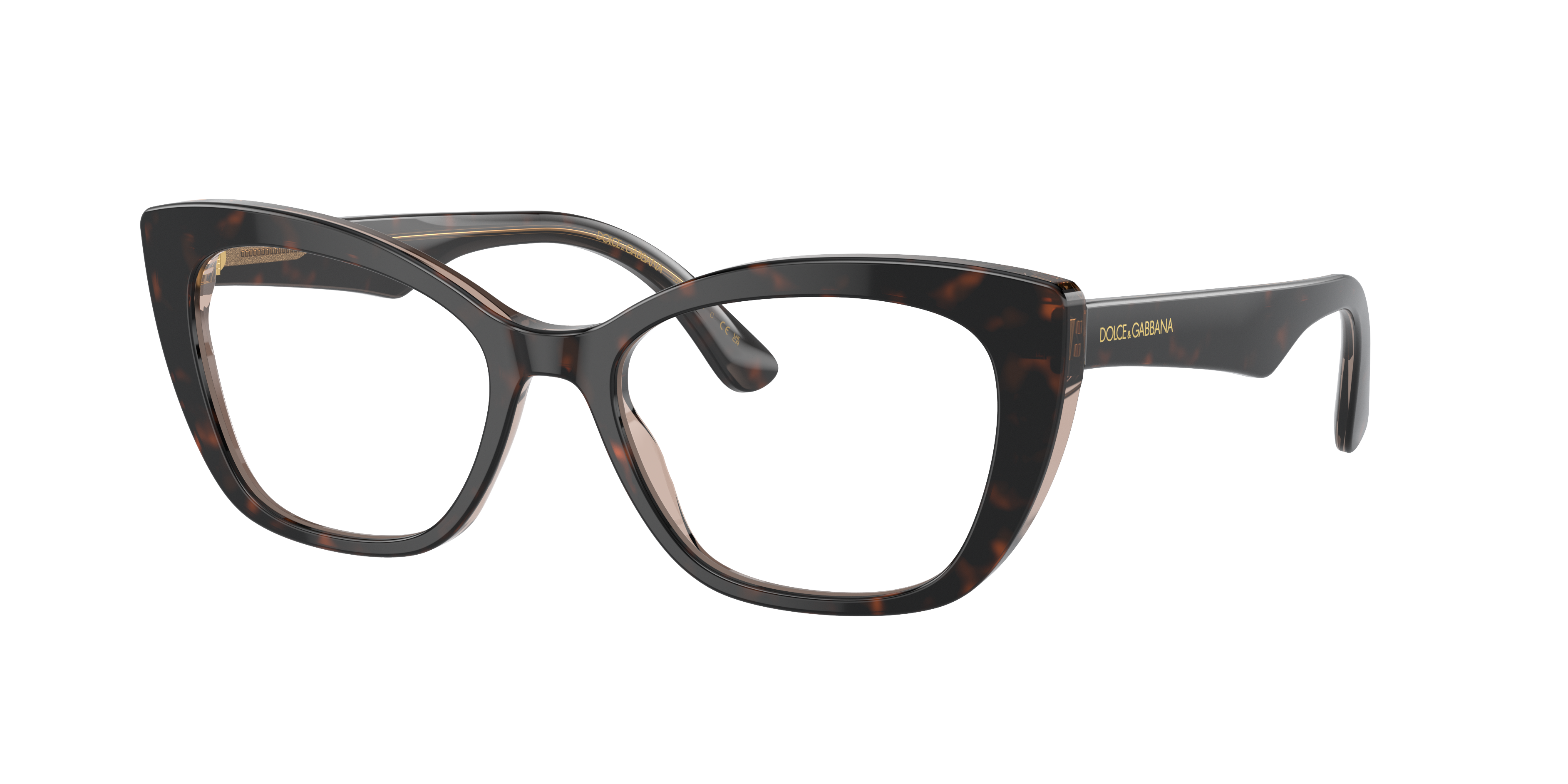 Dolce & Gabbana DG3360 Havana/Transparent Brown Eyeglasses Glasses